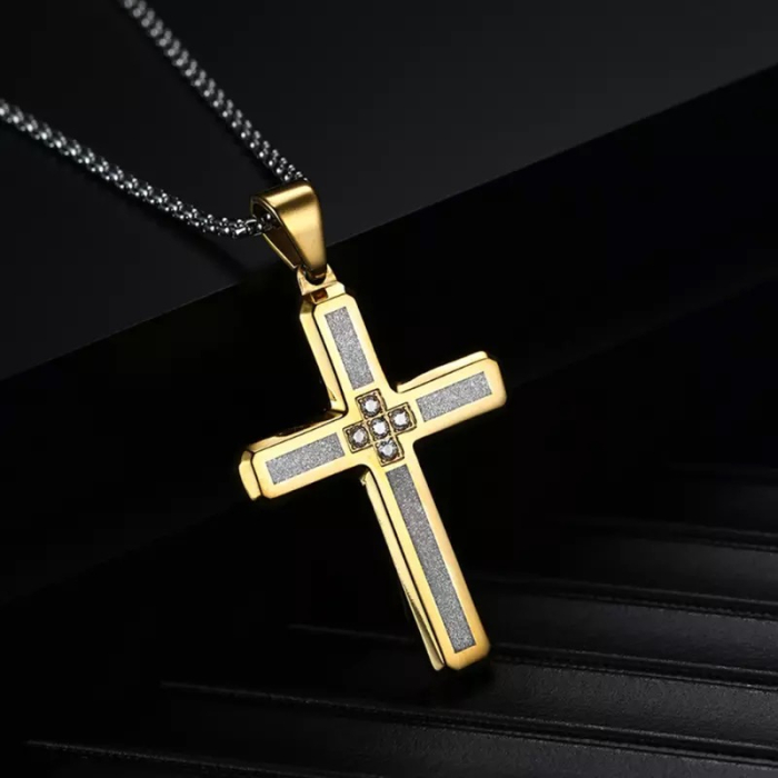 Lant cu pandantiv Brooks GoldSilver Cross [3]