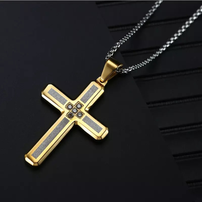 Lant cu pandantiv Brooks GoldSilver Cross [4]