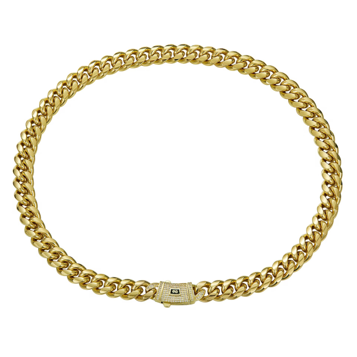 Lant Cuban Monaco Gold 14K Plated 8 MM / 40 CM [1]