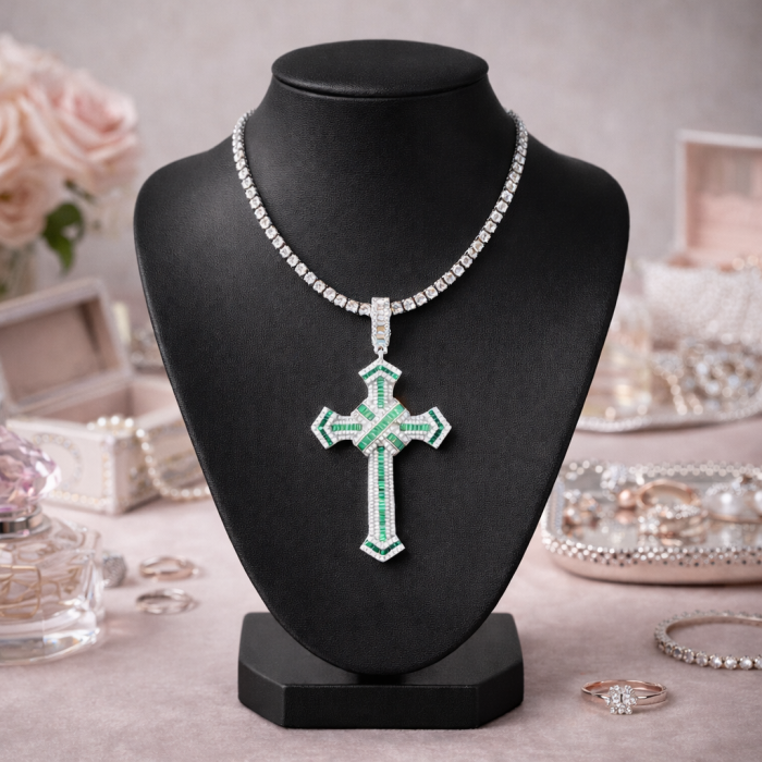 Lant Dama Tennis Crystal Cross Green [3]