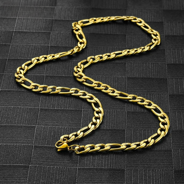 Lant Gold Cuban Figaro Stainless Steel 8 mm [2]