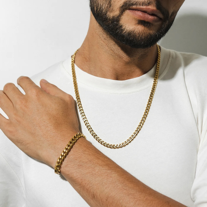 Lant Gold Cuban Stainless Steel 8 mm [2]