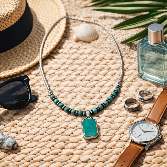 Lant Inox Waterproof pietre naturale turcoaz [3]