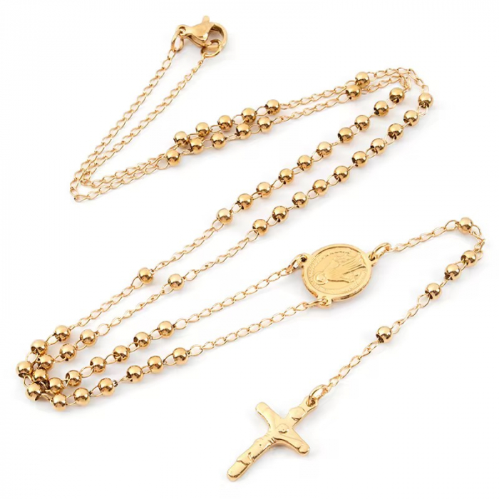 Lant Rosary Bile 4 MM Gold Classic [1]