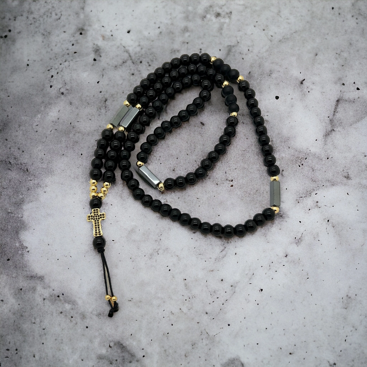 Lant Rosary GoldBlack Athos [2]