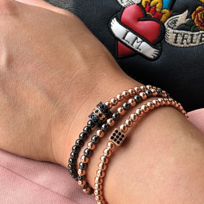 Luxury Set 3 Rose Gold Zircon Elements Ladies [3]