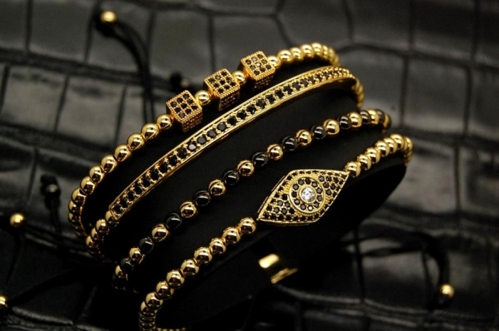 Luxury Set 4 Brooks Gold 14K Bracelets [4]