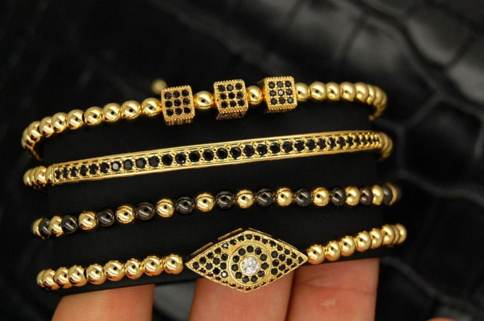 Luxury Set 4 Brooks Gold 14K Bracelets [5]