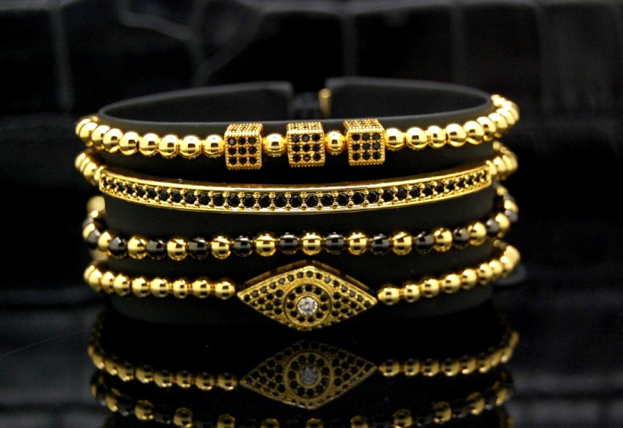 Luxury Set 4 Brooks Gold 14K Bracelets [3]