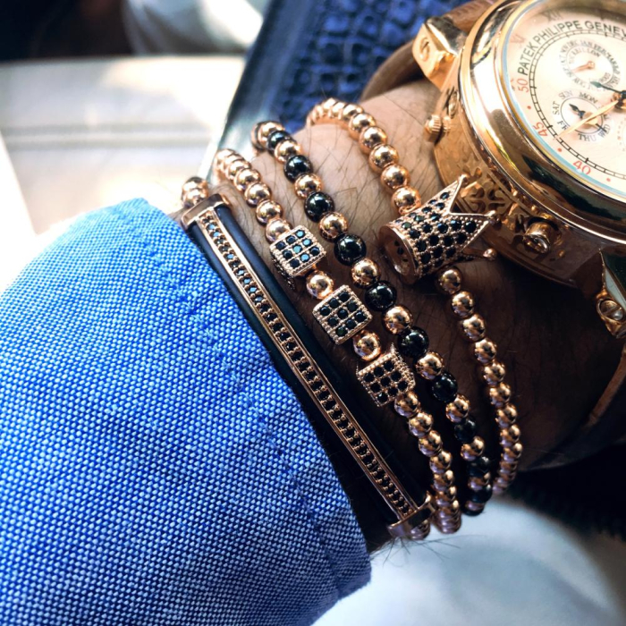 Luxury Set 4 Brooks Rose Gold 14K Bracelets [2]