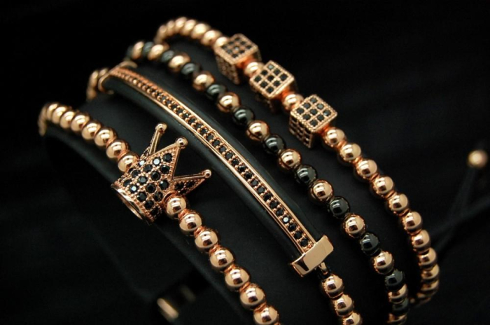 Luxury Set 4 Brooks Rose Gold 14K Bracelets [3]