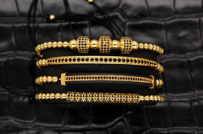 Luxury Set 4 Gold Brooks Bracelets [4]