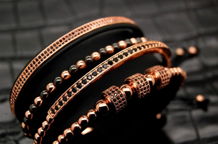 Luxury Set 4 Rose Gold 14K Brooks Bracelets [4]