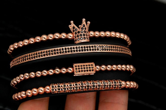 Luxury Set 4 Rose Gold 14K Brooks Bracelets [4]