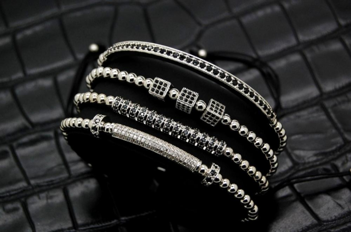 Luxury Set 4 Silver Brooks Bracelets [3]