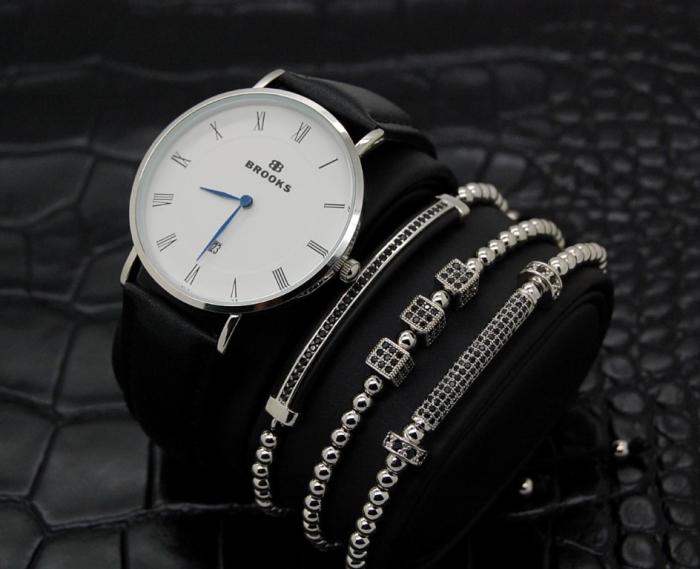 Luxury Set Silver Watch&Brooks Bracelets [4]