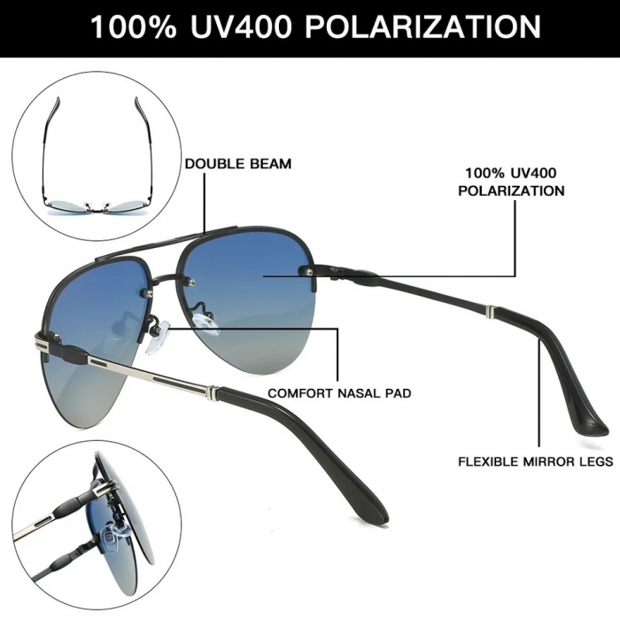 Ochelari Brooks Aviator Blue Degrade Polarized [6]