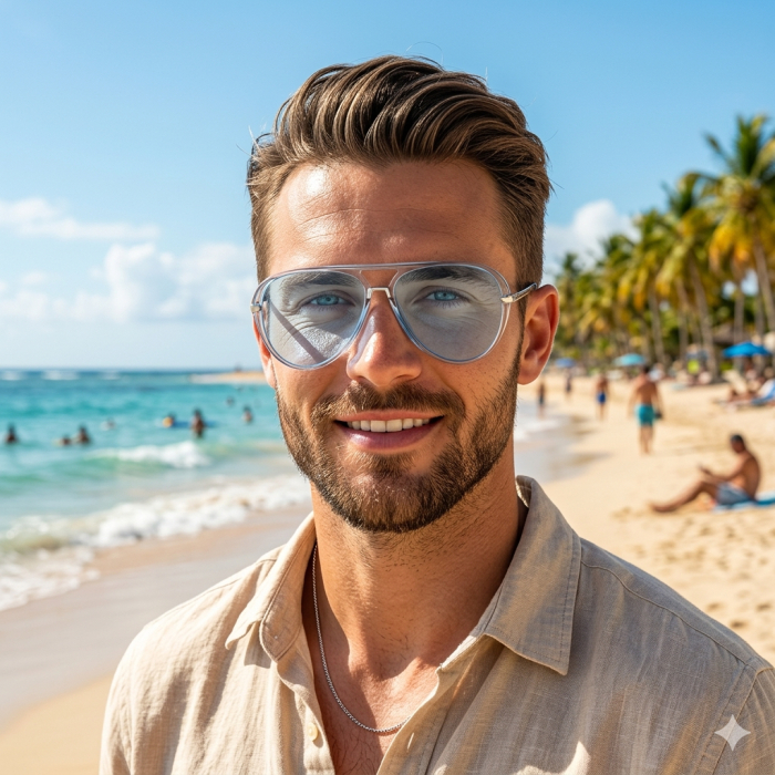 Ochelari Brooks Aviator Blue Lens [2]