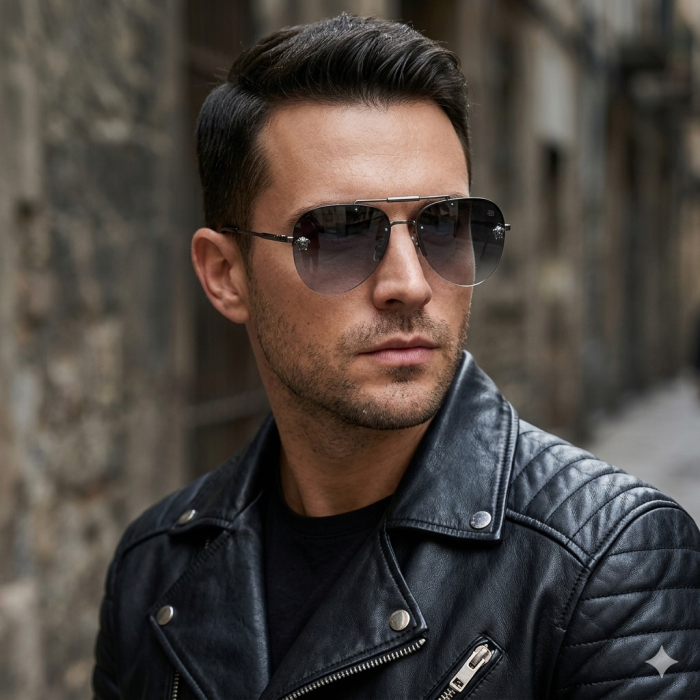 Ochelari Brooks Black Aviator Medusa Rimeless [2]