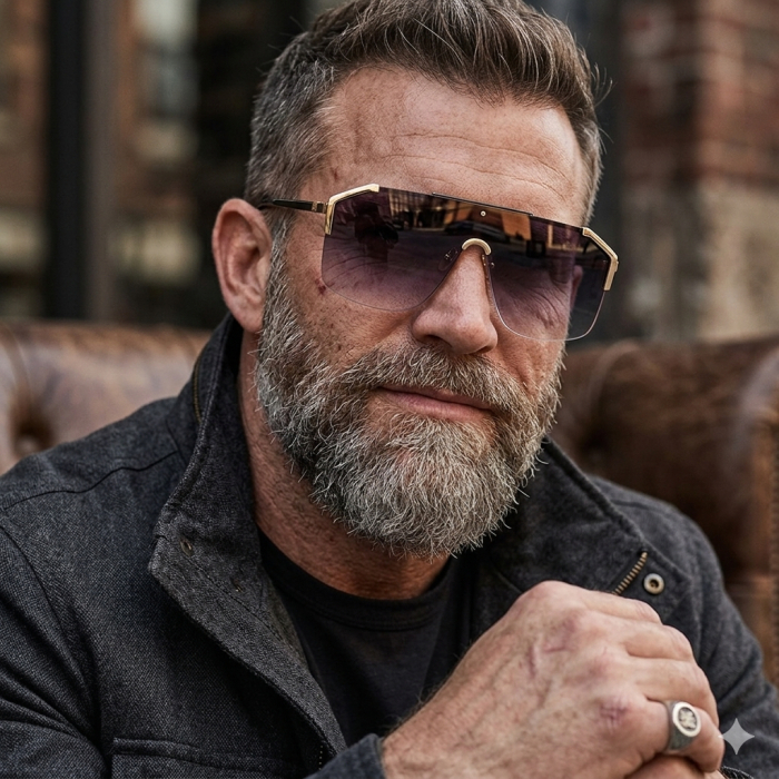 Ochelari Brooks Black Oversized Shield Sunglasses [2]