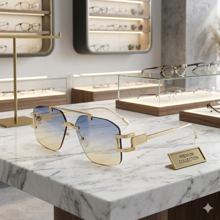 Ochelari Brooks Blue Degrade Rimeless Gatopardo [3]