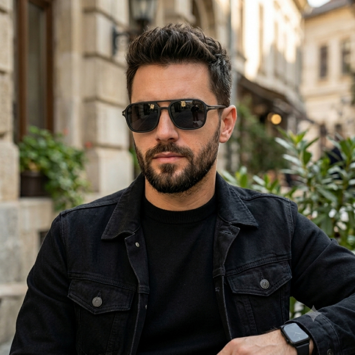 Ochelari Brooks Full Black Polarized T-Frame [2]