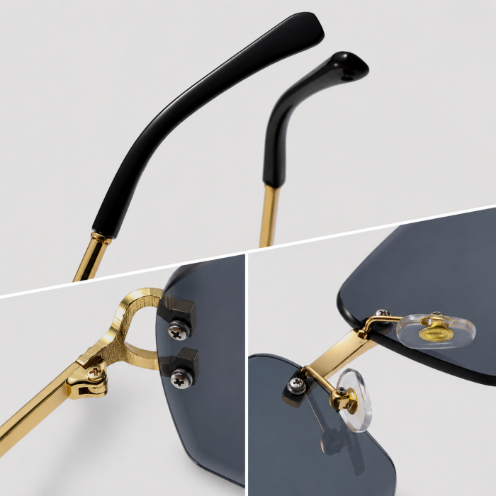 Ochelari Brooks Gatopardo Diamonds Rimeless Black [5]