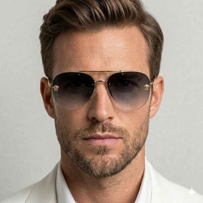 Ochelari Brooks Gold Aviator Medusa Rimeless [2]