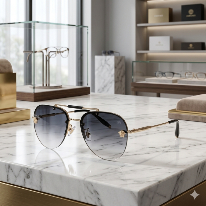 Ochelari Brooks Gold Aviator Medusa Rimeless [4]