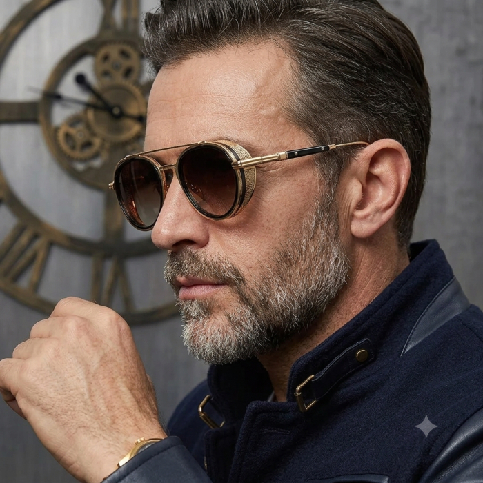 Ochelari Brooks Gold Luxury Aviator Brown Lens [3]