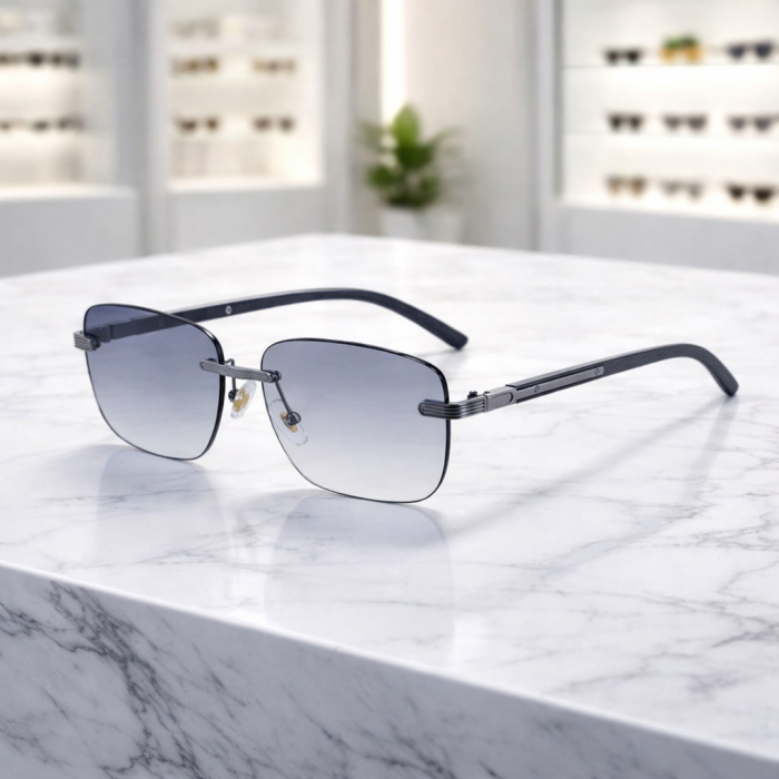 Ochelari Brooks Lentile Heliomate Rimeless Monaco Black [4]