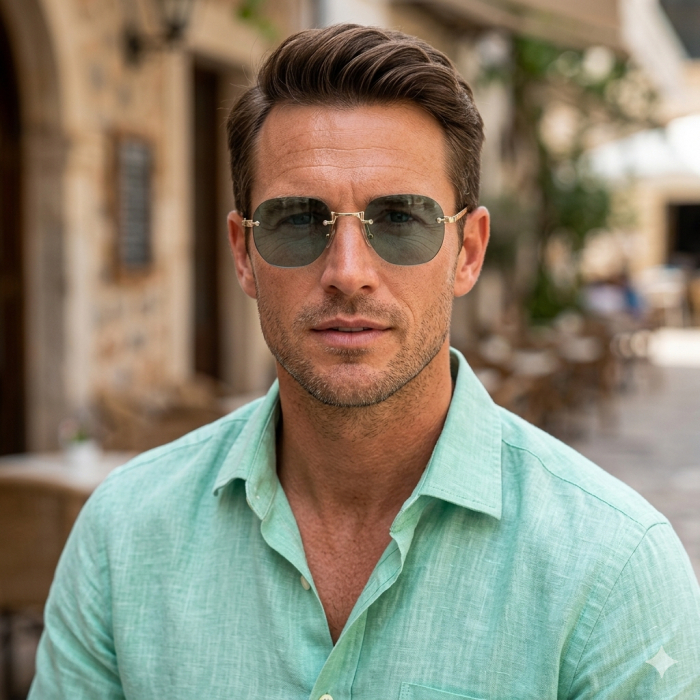 Ochelari Brooks Luxury Santos Rimeless Green Shades [3]