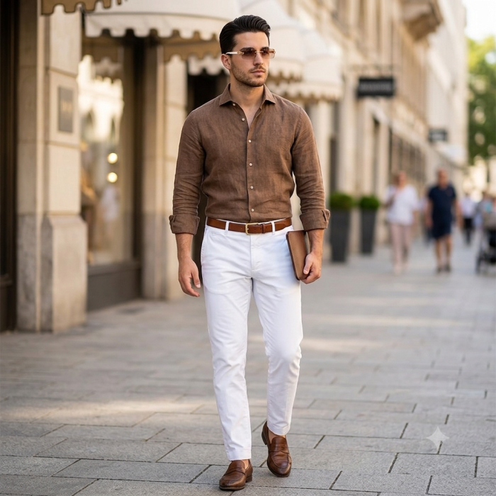 Ochelari Brooks Old Money Gatopardo Beige Rimeless [3]