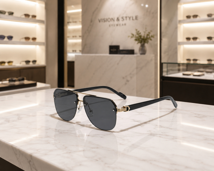 Ochelari Brooks Rimeless Aviator Black [3]
