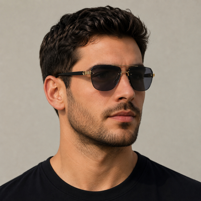 Ochelari Brooks Rimeless Aviator Black [2]
