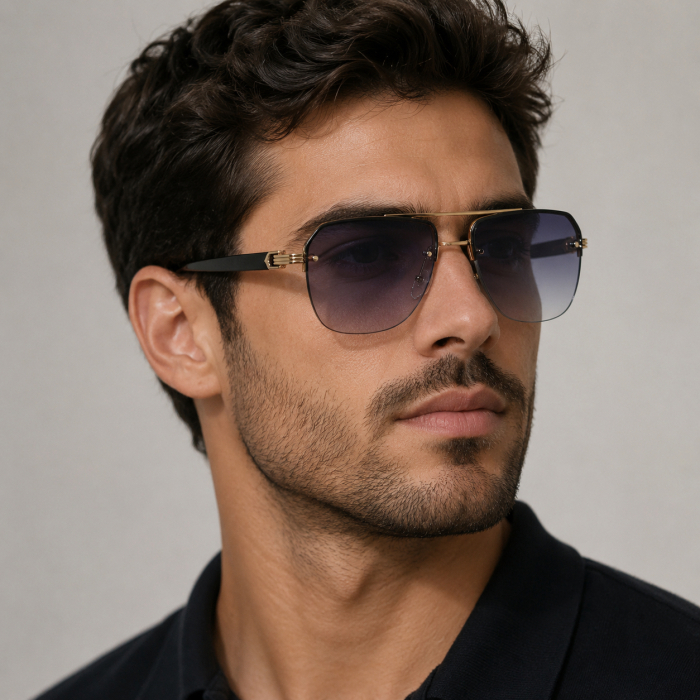 Ochelari Brooks Rimeless Aviator Blue Degrade [3]