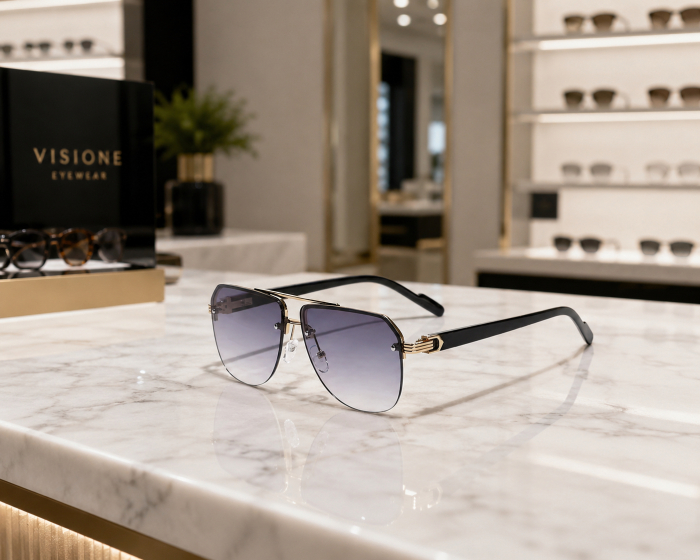 Ochelari Brooks Rimeless Aviator Blue Degrade [2]