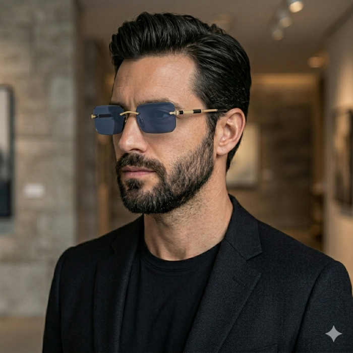 Ochelari Brooks Rimeless Black Lens Noir [2]