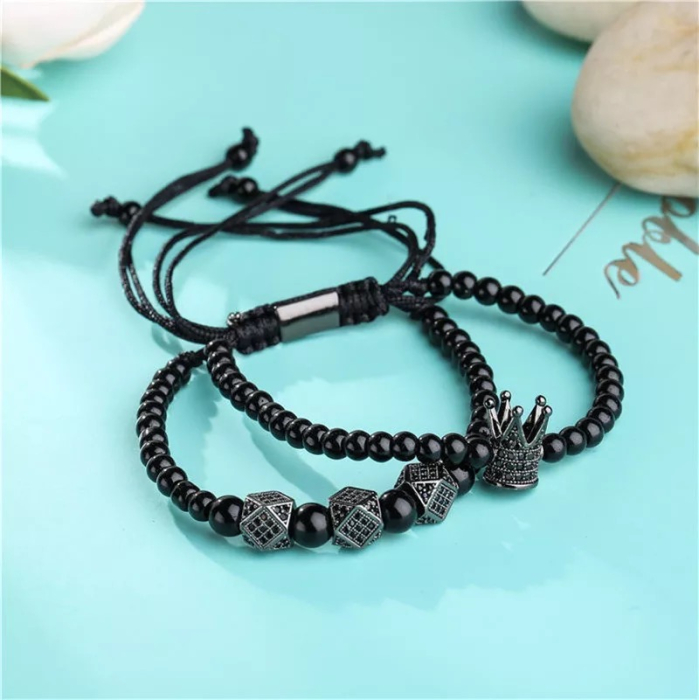 Set 2 Bratari Brooks All Black Artefakt  Crown [2]