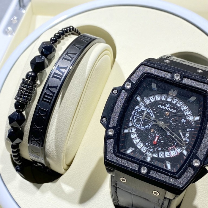 Set 2 Bratari Brooks Black Abstract Onix [3]