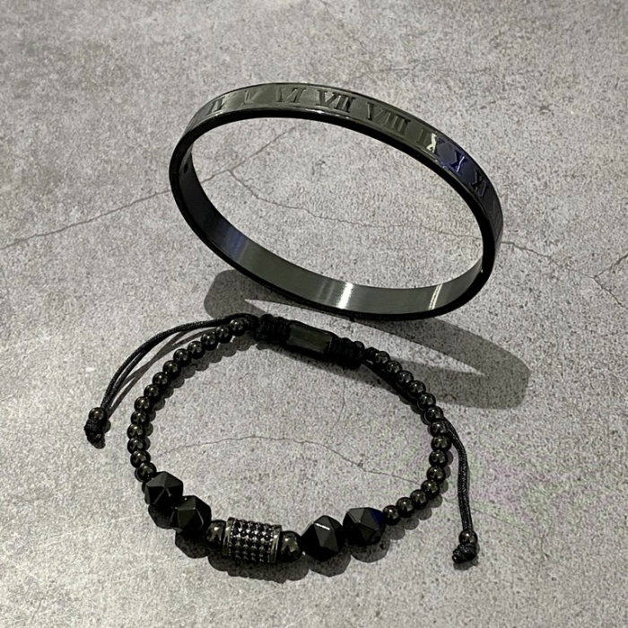 Set 2 Bratari Brooks Black Abstract Onix [2]