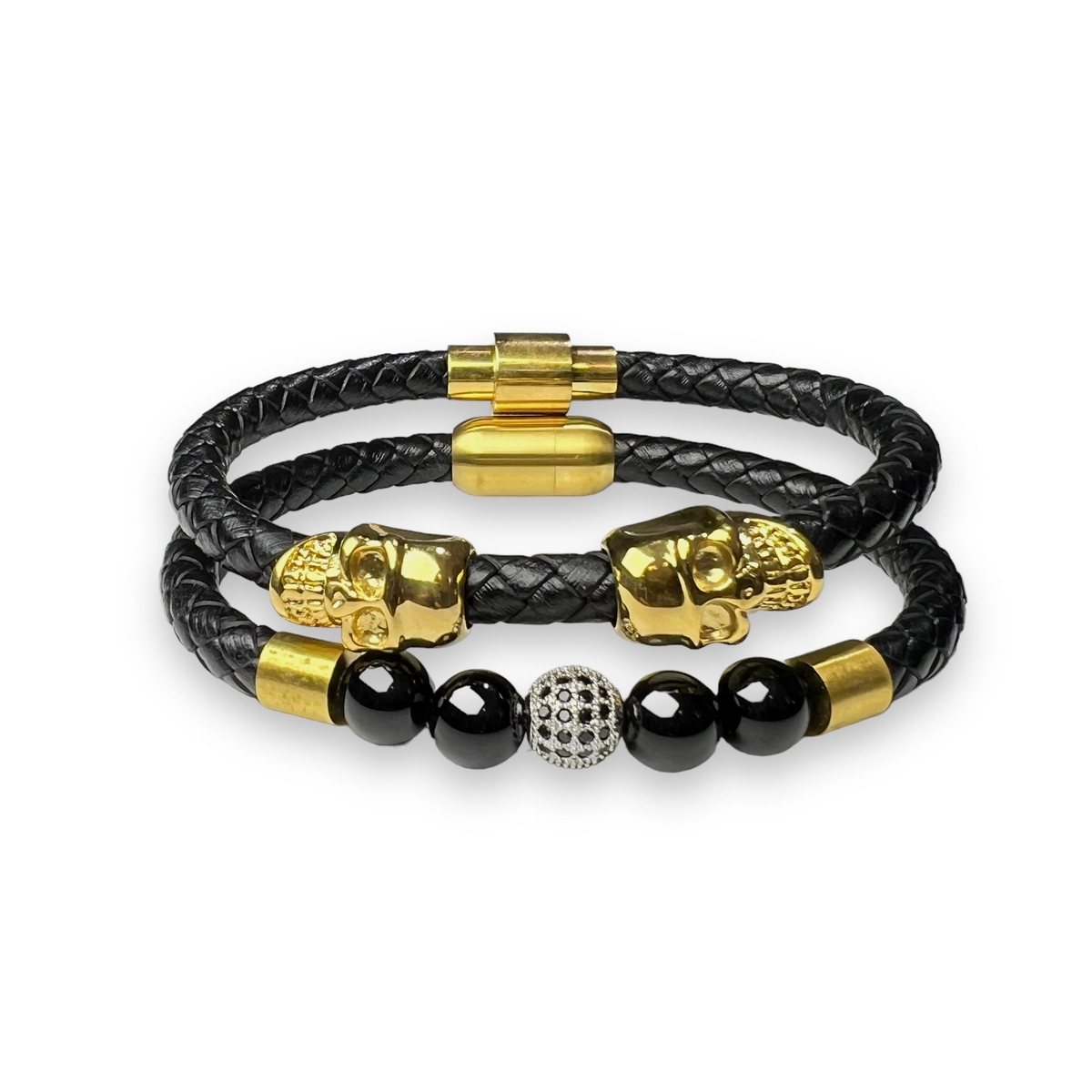 Set 2 Bratari Brooks Gold Skull [1]