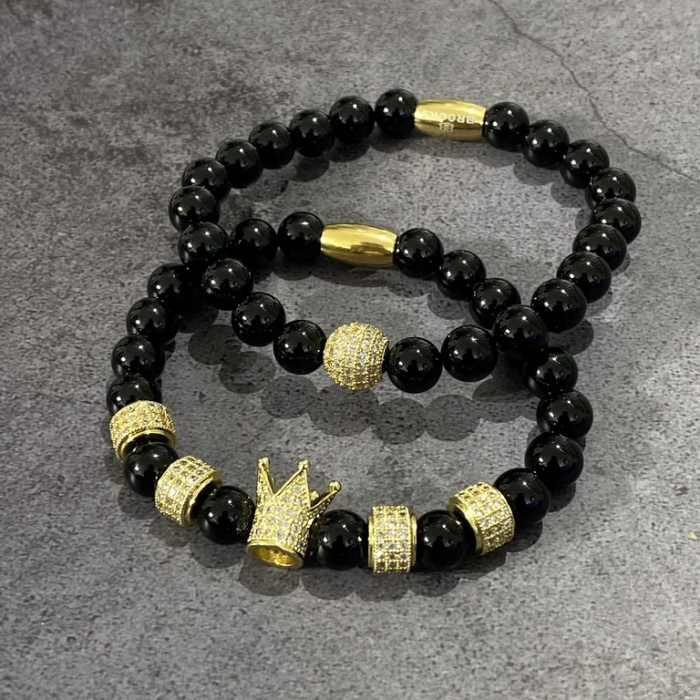 Set 2 Bratari Brooks GoldBlack Crown [2]