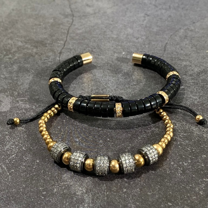 Set 2 Bratari Brooks Rose Gold and Black [2]