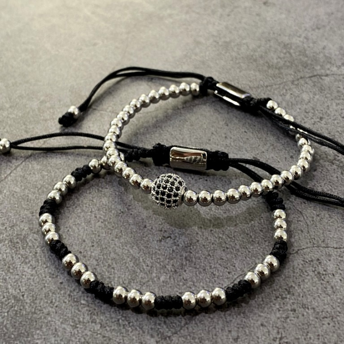 Set 2 Bratari Brooks Silver Knit [2]