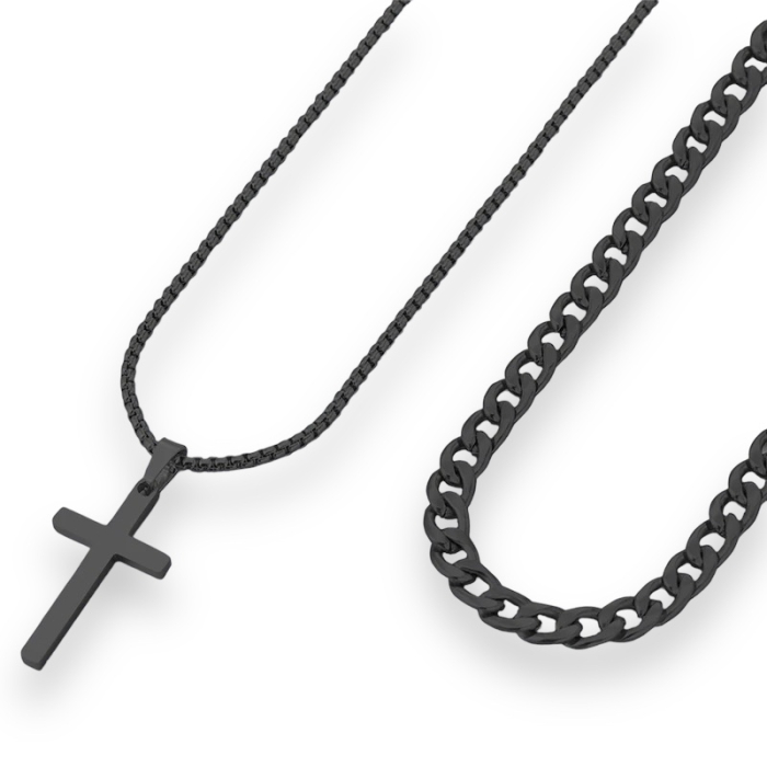 Set 2 Lanturi Brooks Black Cuban Cross [1]
