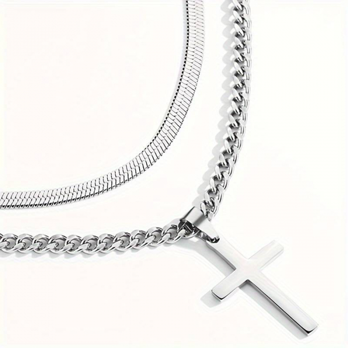 Set 2 Lanturi Cuban-Snake Cross [3]
