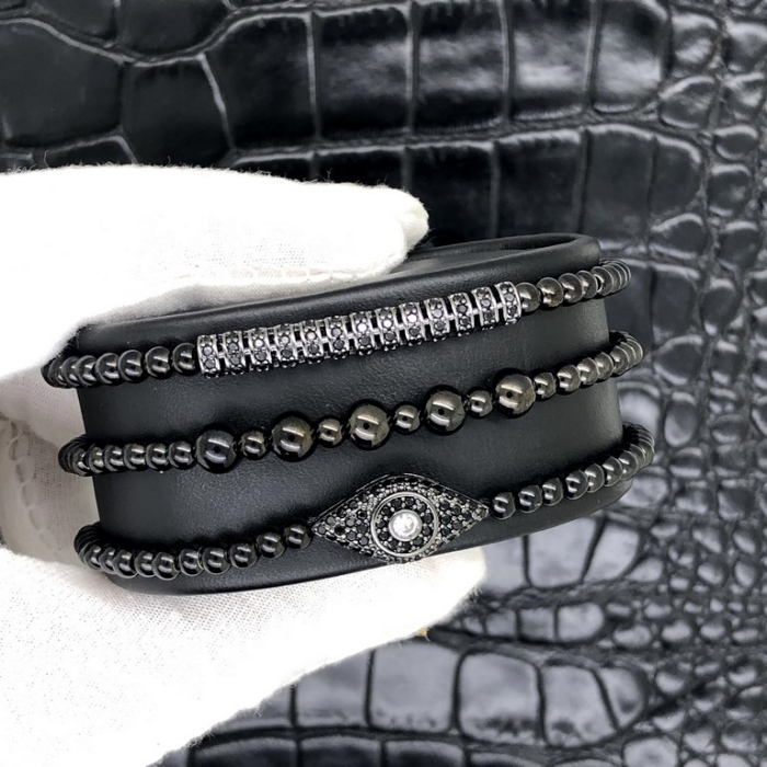Set 3 Bratari Brooks All Black Eye Zircon [3]