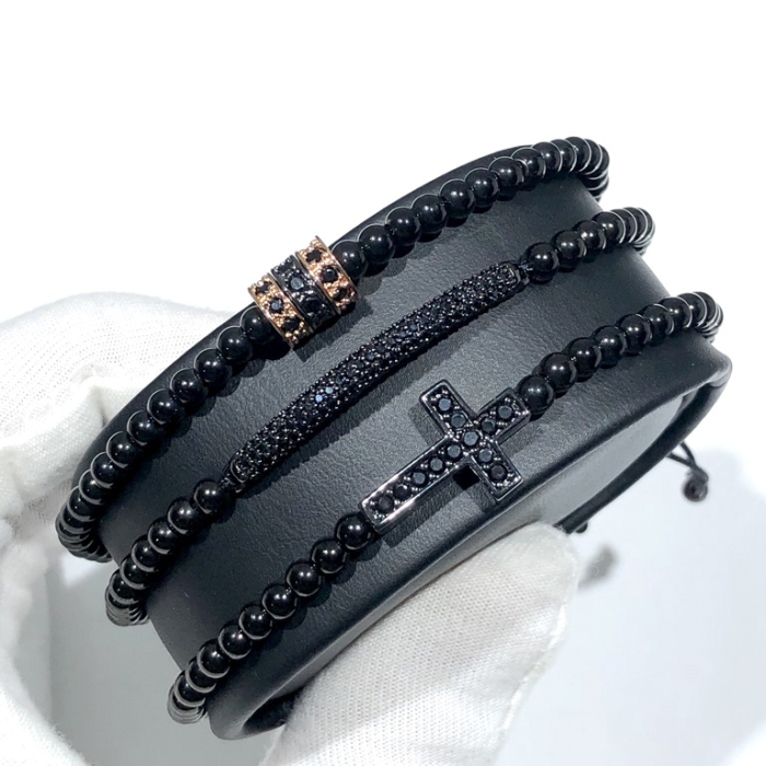 Set 3 Bratari Brooks Black Insignia Cross [3]