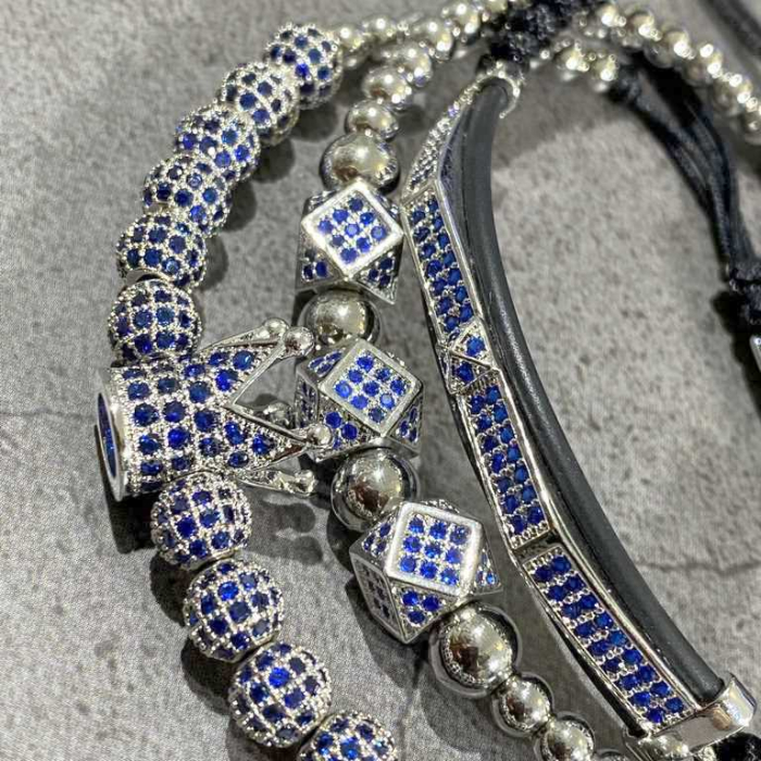 Set 3 Bratari Brooks Blue Imperial Zircon [4]